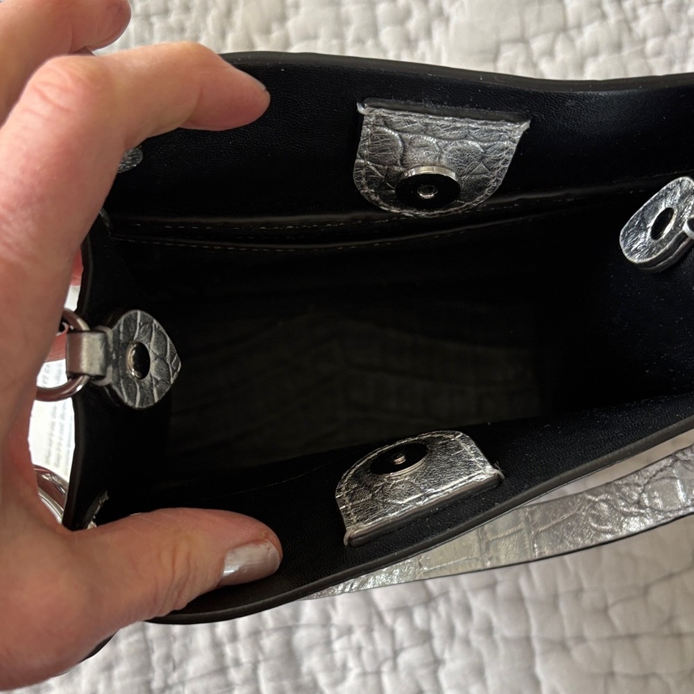 Rebecca Minkoff Metallic Silver Mini Bag - Picture 6 of 9